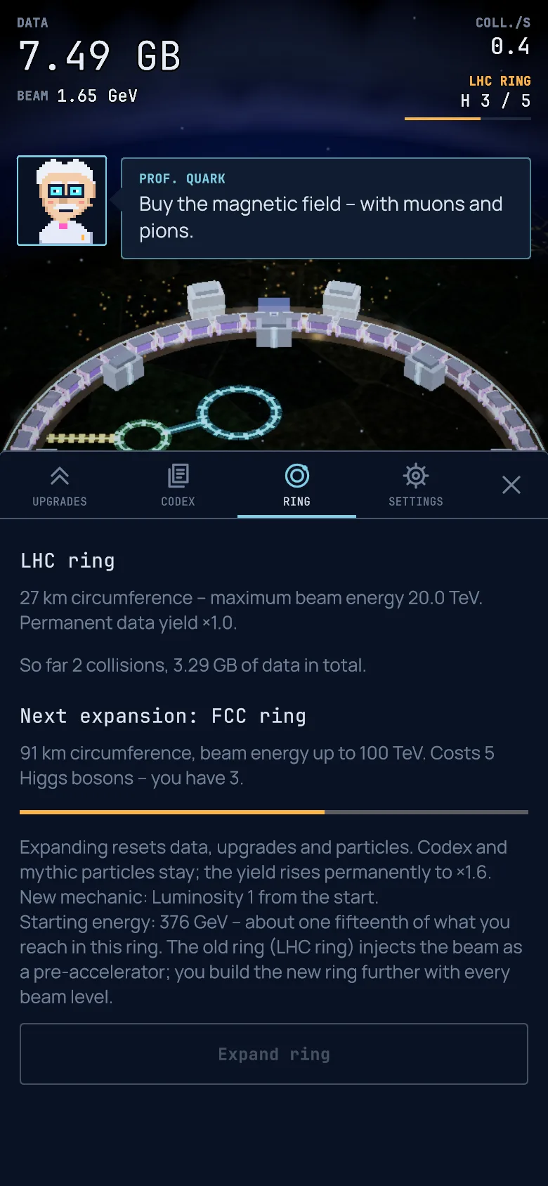 Screenshot: The ring