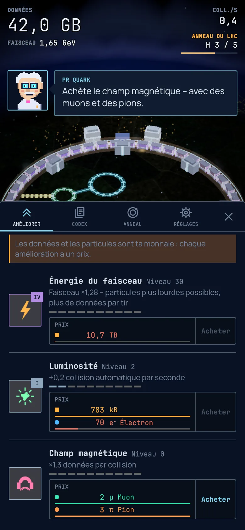 Capture d’écran : Améliorations