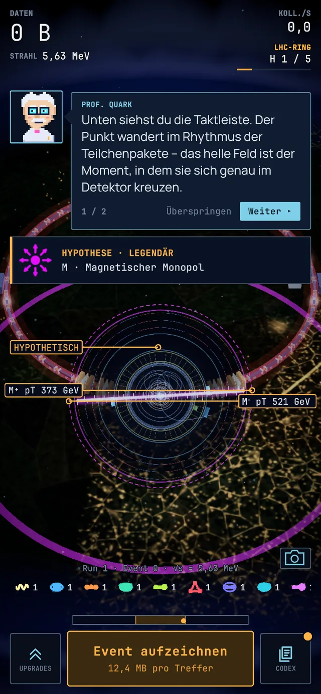 Eventanzeige eines Magnetischer Monopol-Events, Screenshot aus dem Spiel.