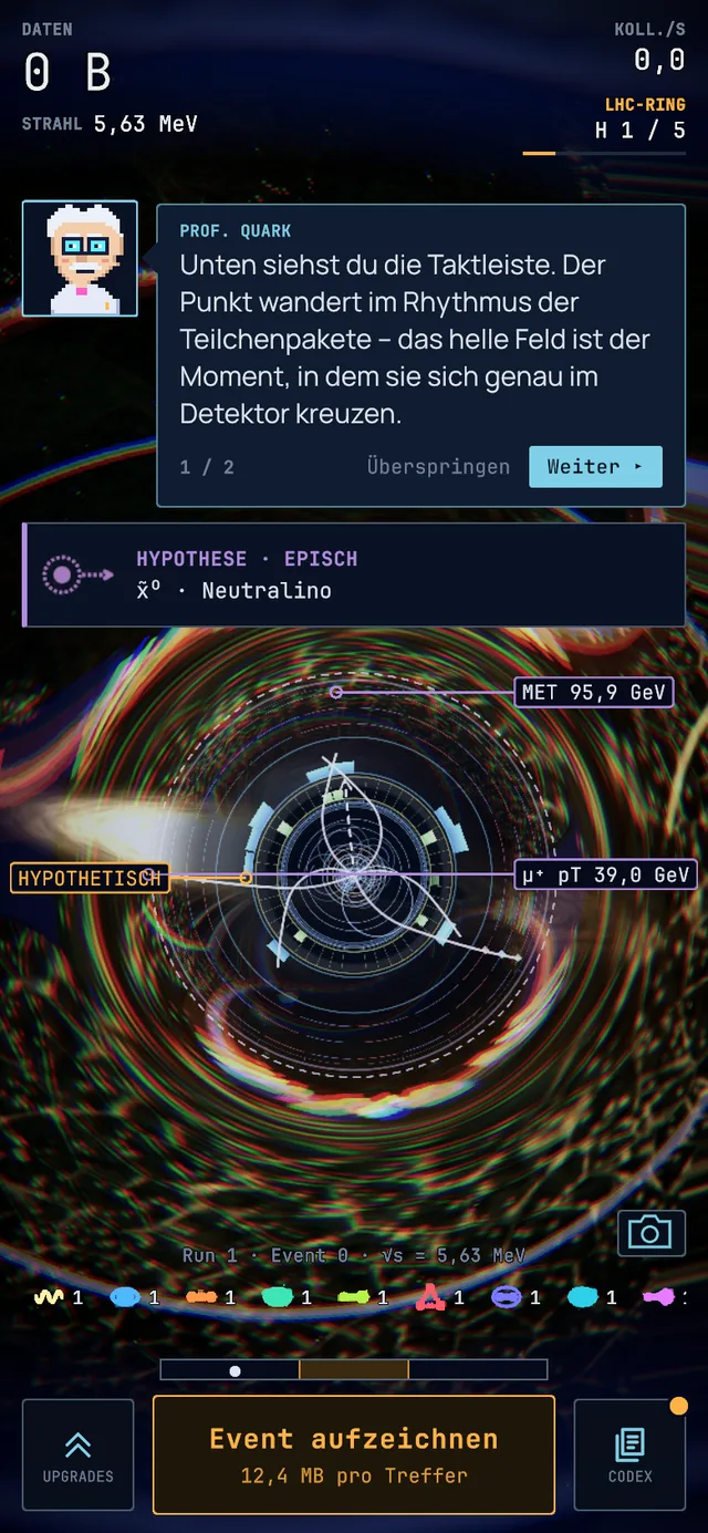 Eventanzeige eines Neutralino-Events, Screenshot aus dem Spiel.